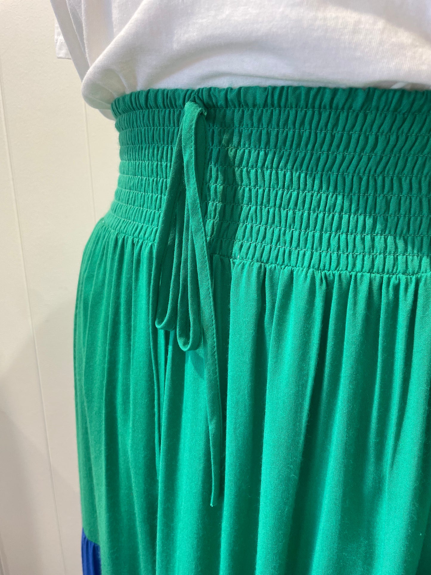 SAIJO Maxi Skirt in Green