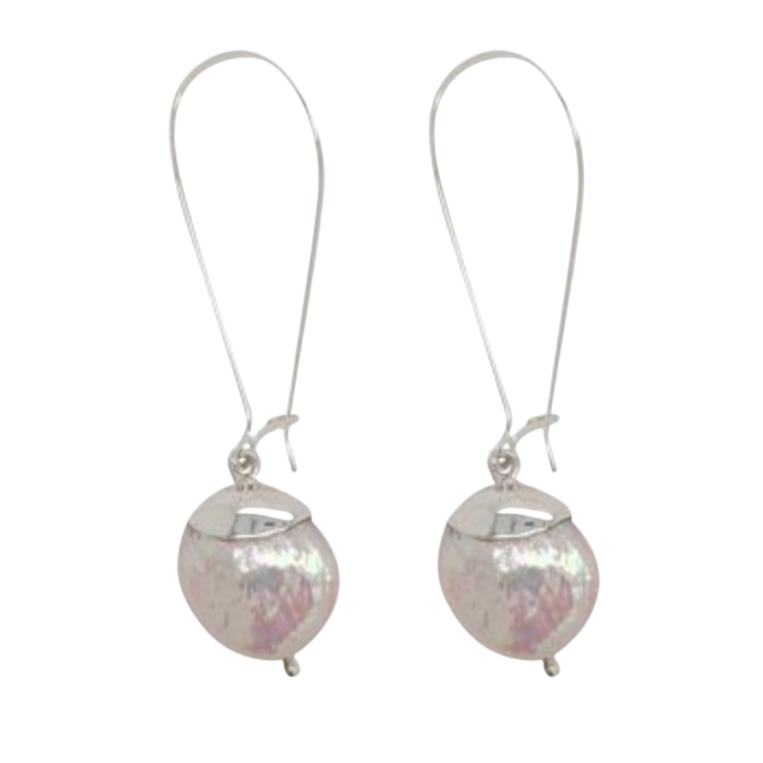 Audery Coin Pearl Earrings