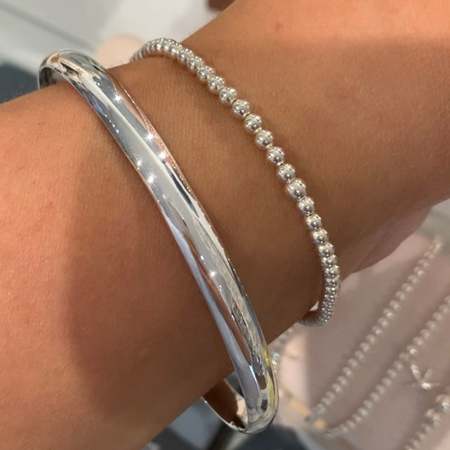 925 Sterling Silver Bangle 6mm x 72mm