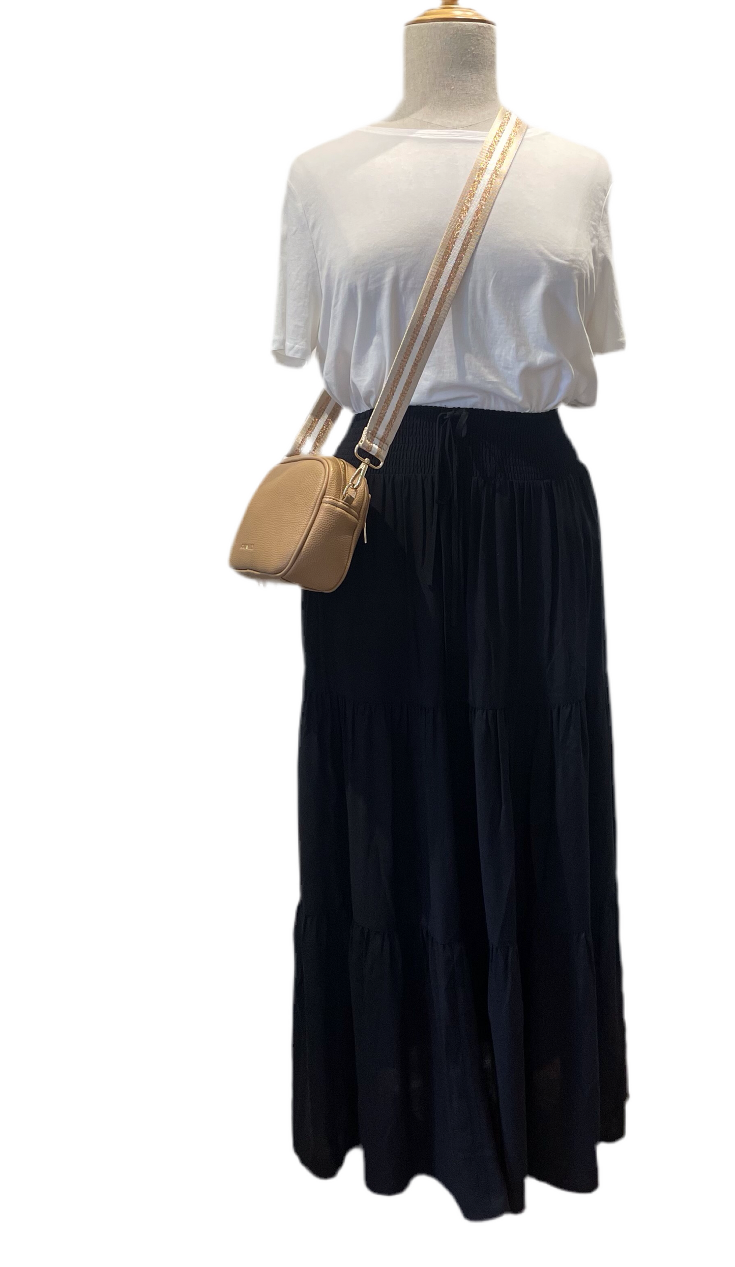 SAIJO Maxi Skirt in Black