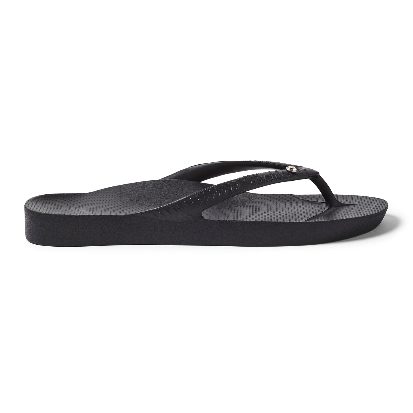 Archies Arch Support Thongs: Black Crystal