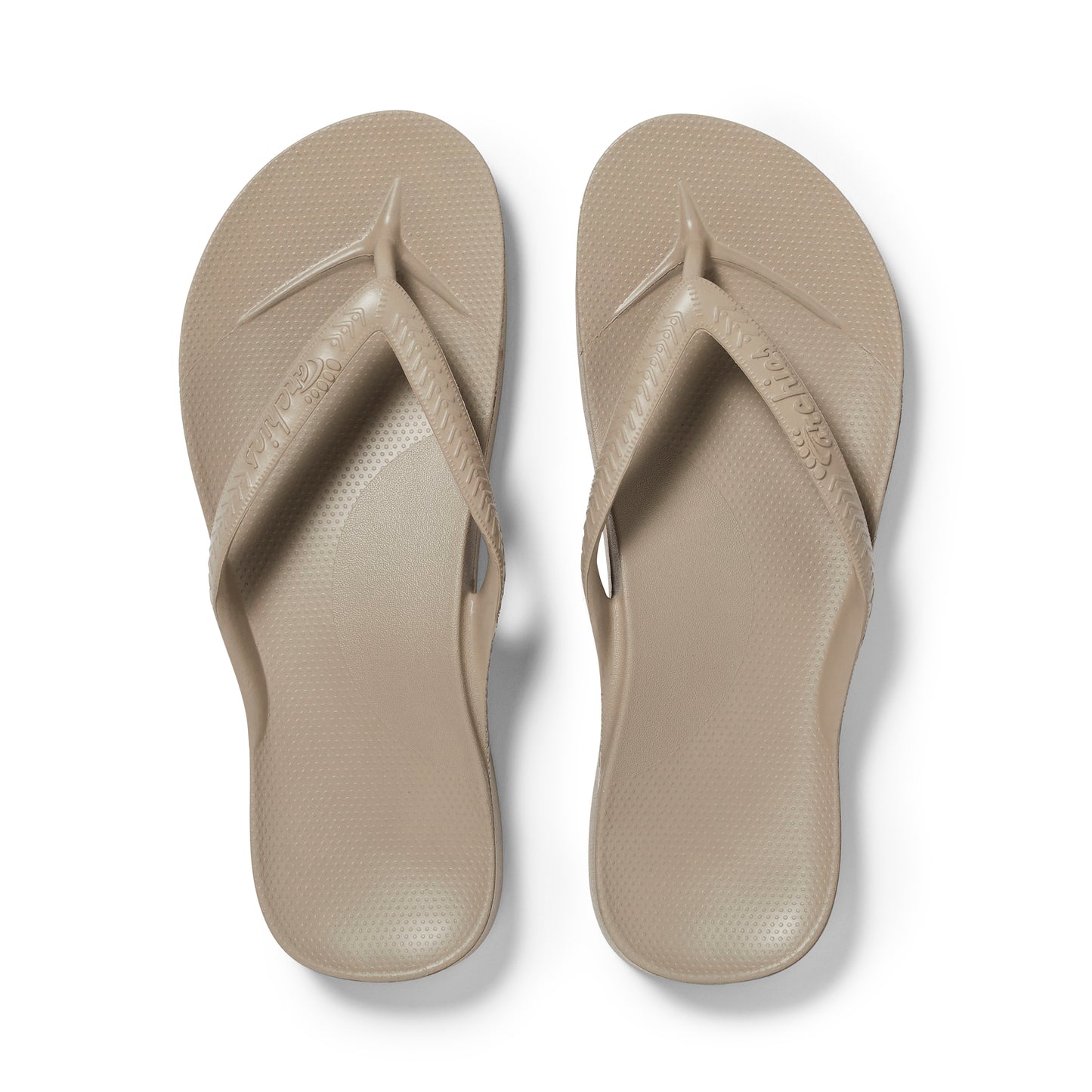 Archies Arch Support Thongs: Taupe
