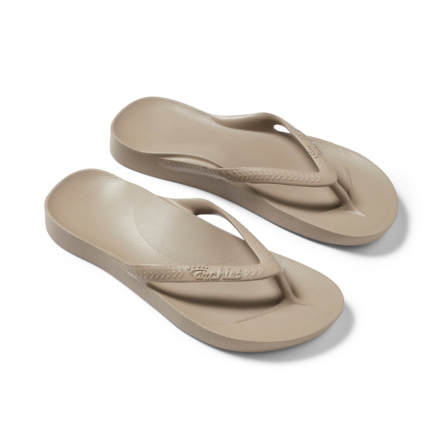 Archies Arch Support Thongs: Taupe