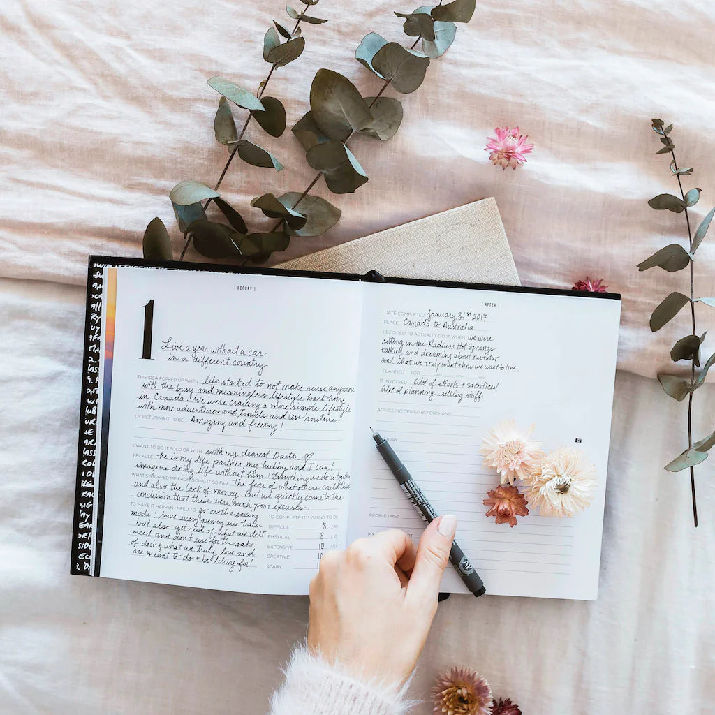 Journal: My Bucket List in Black Cloth