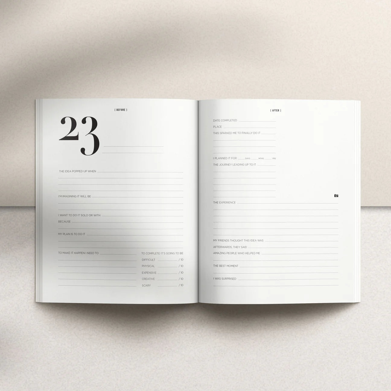 Journal: My Bucket List in Oat Cloth