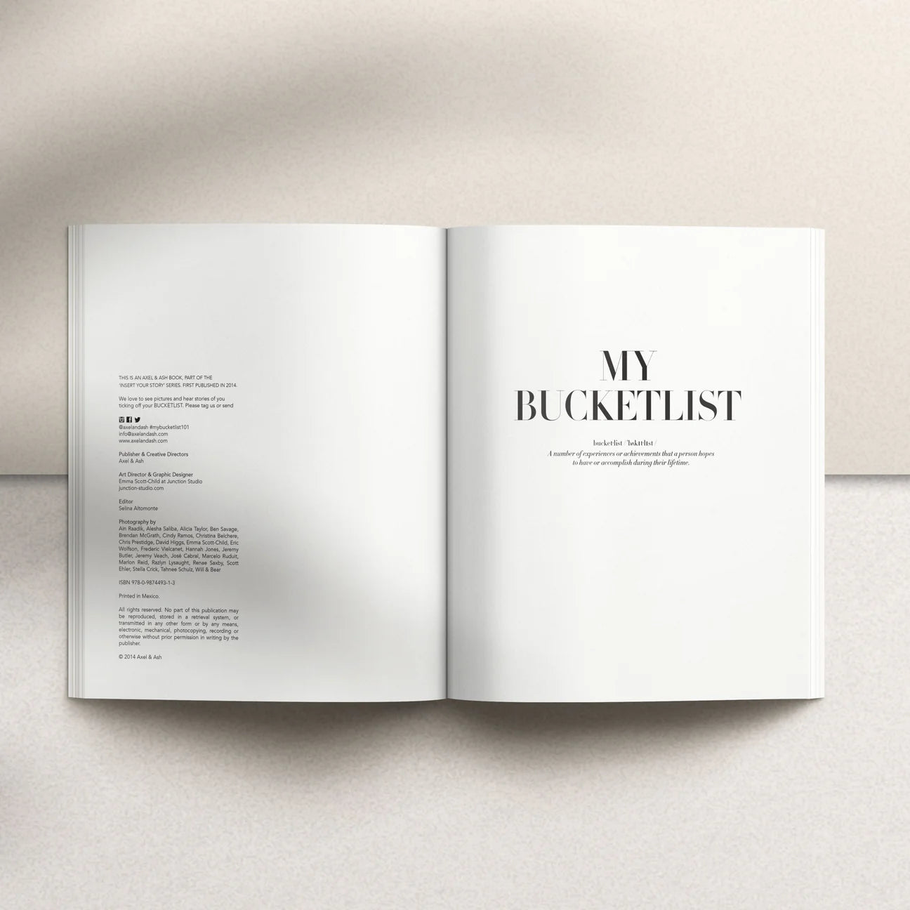 Journal: My Bucket List in Oat Cloth