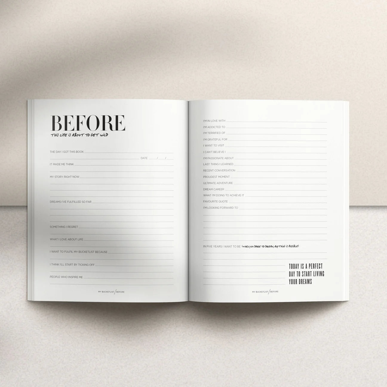 Journal: My Bucket List in Oat Cloth