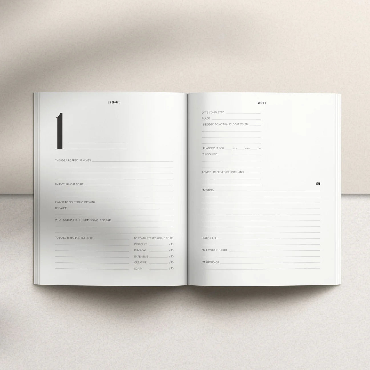 Journal: My Bucket List in Oat Cloth