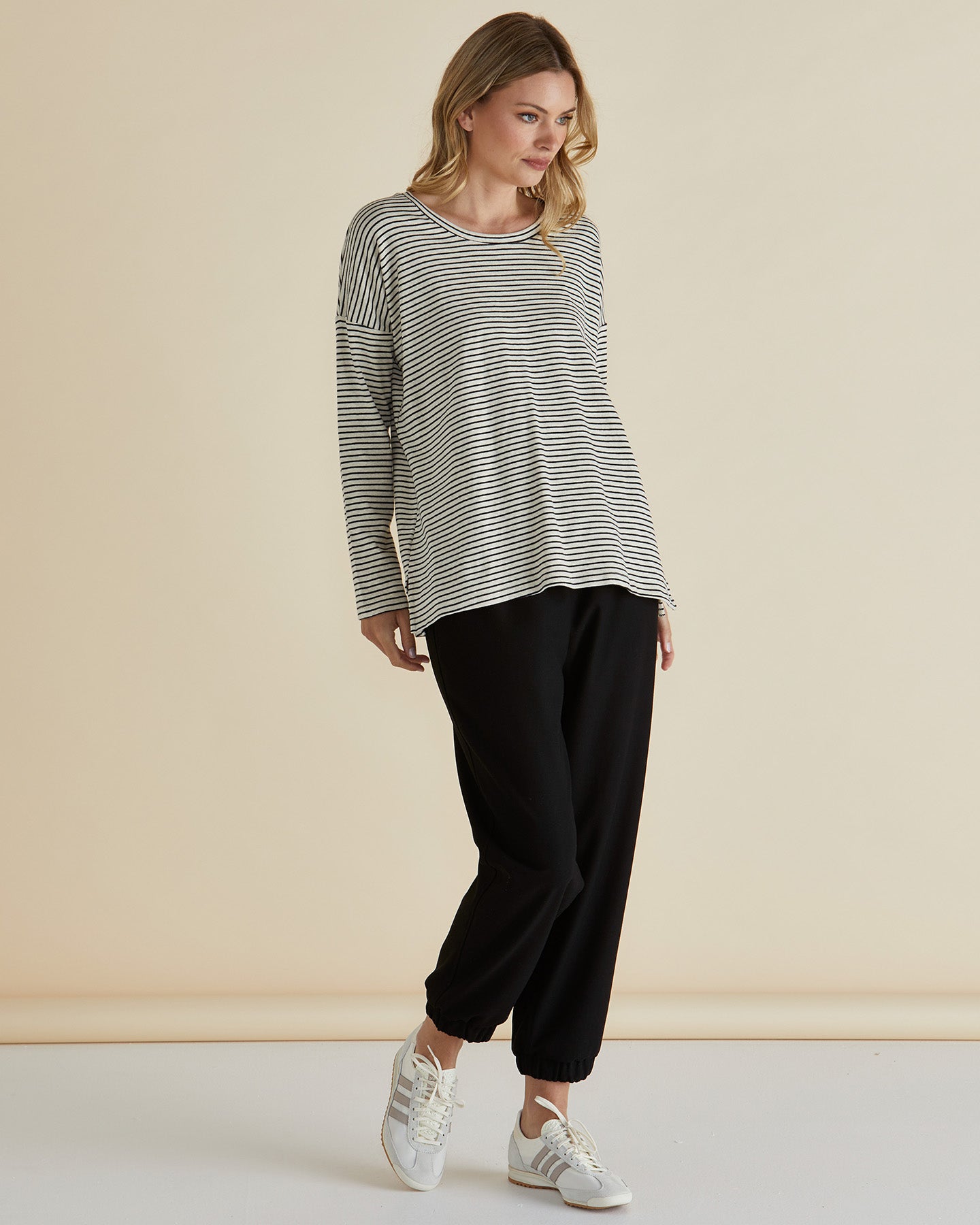 Stripe Brixley Long Sleeve Top by Betty Basics