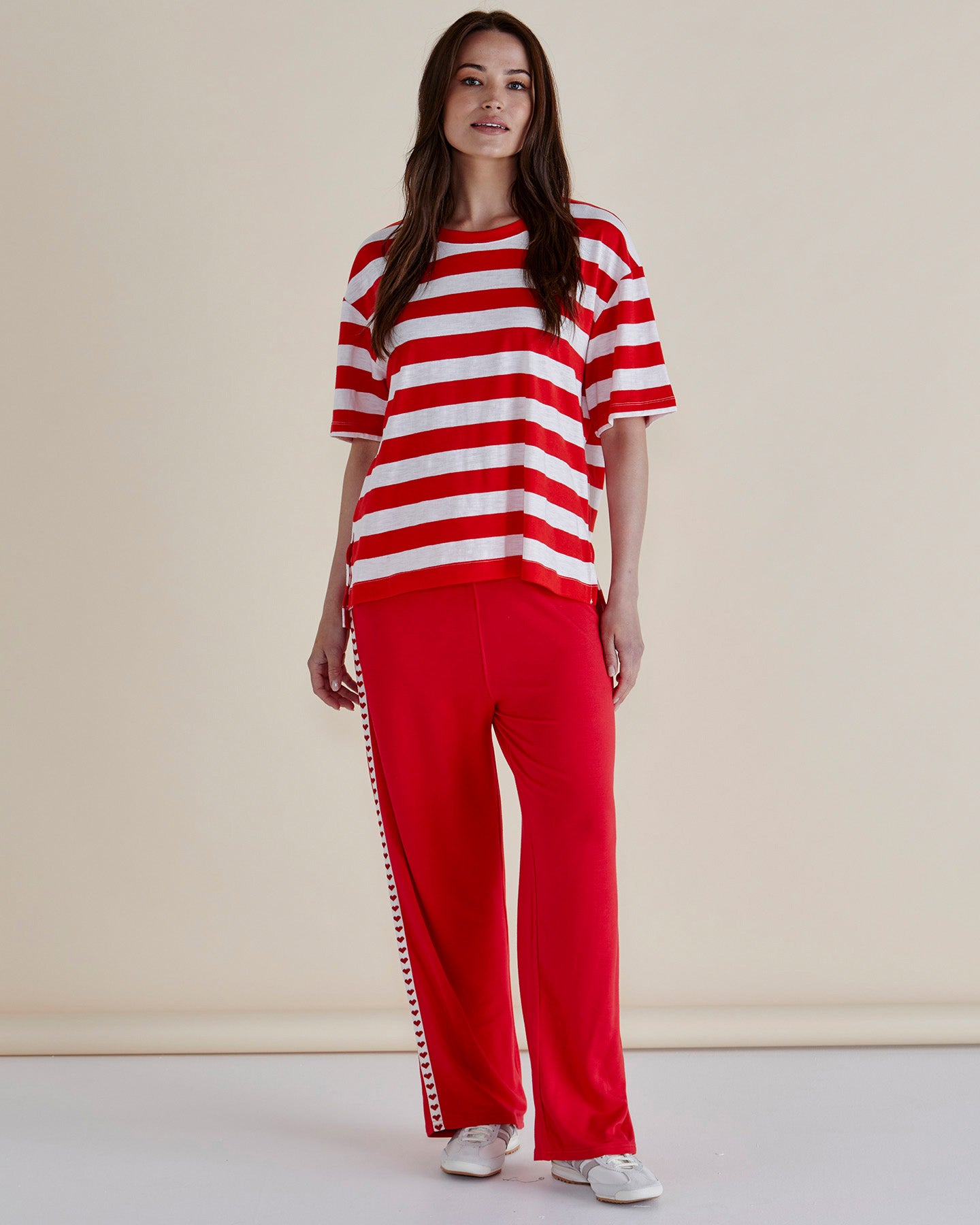 Boxy Tee Red/White by Betty Basics
