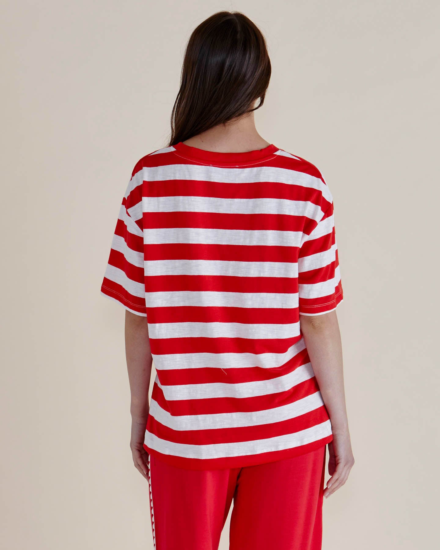 Boxy Tee Red/White by Betty Basics