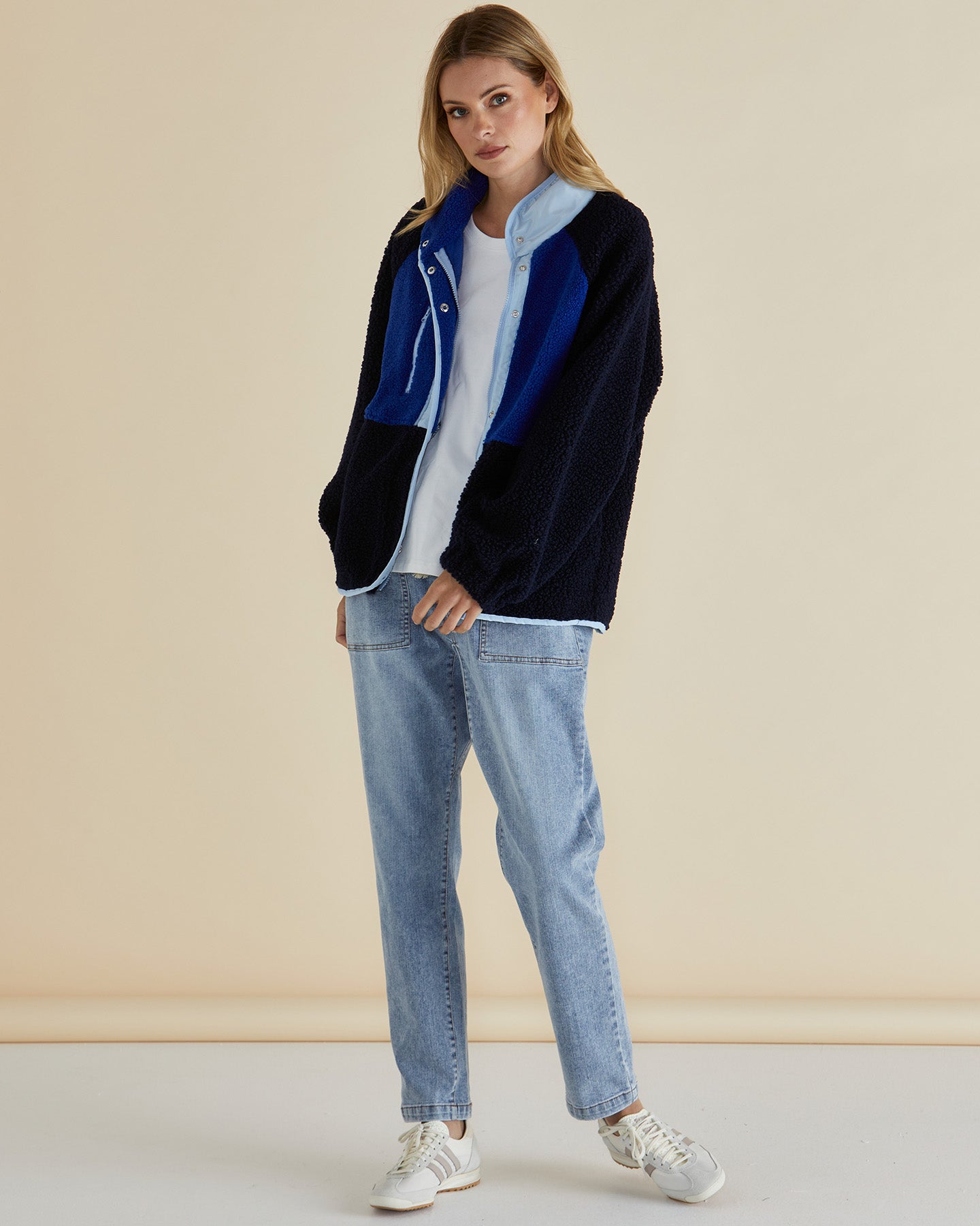 Franklin Fleecy Jacket in Blue
