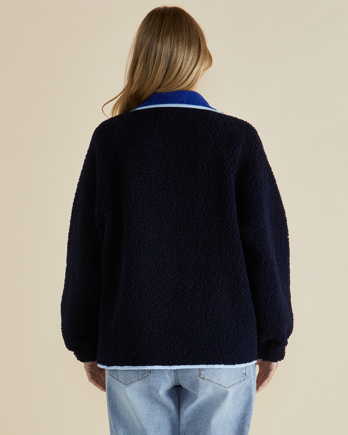 Franklin Fleecy Jacket in Blue