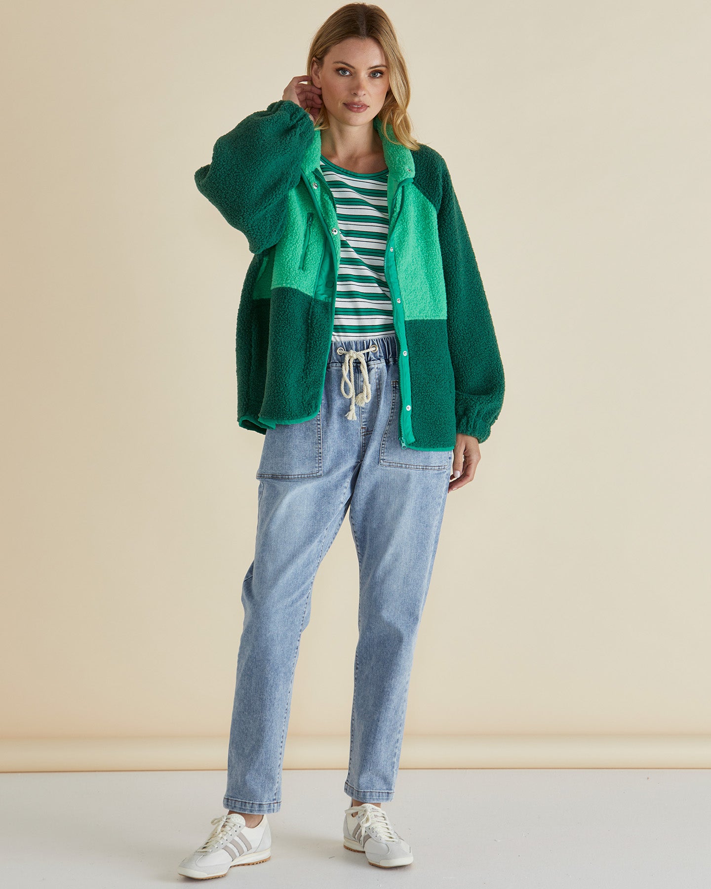 Franklin Fleecy Jacket in Green