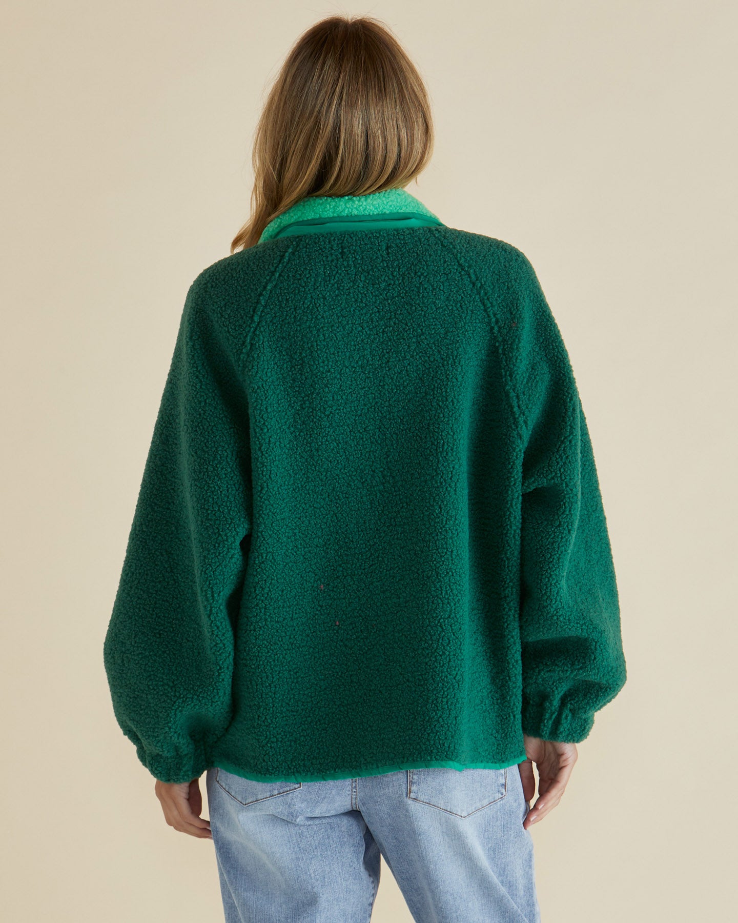 Franklin Fleecy Jacket in Green
