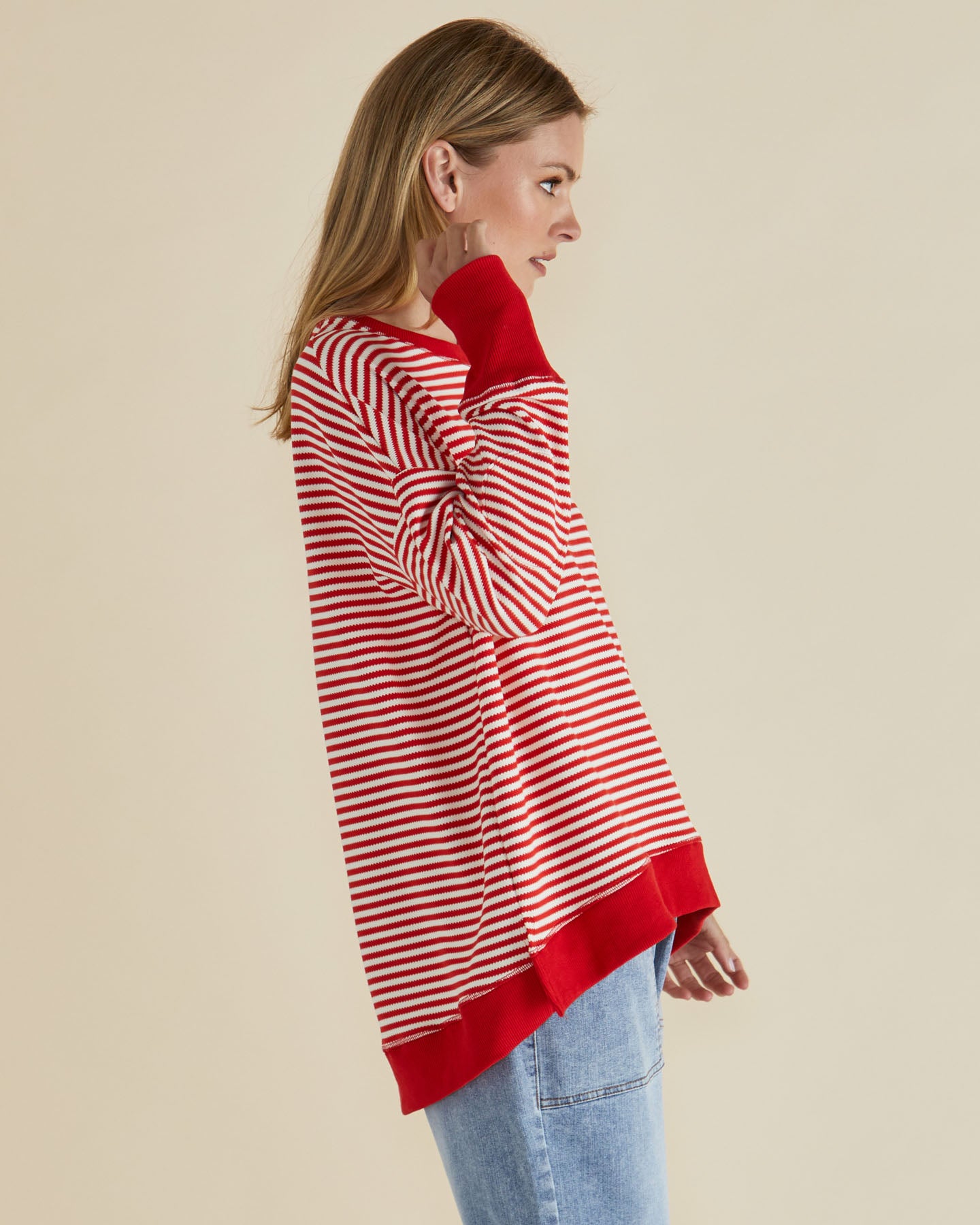 Cove RED Crew Neck Sweater by Betty Basics