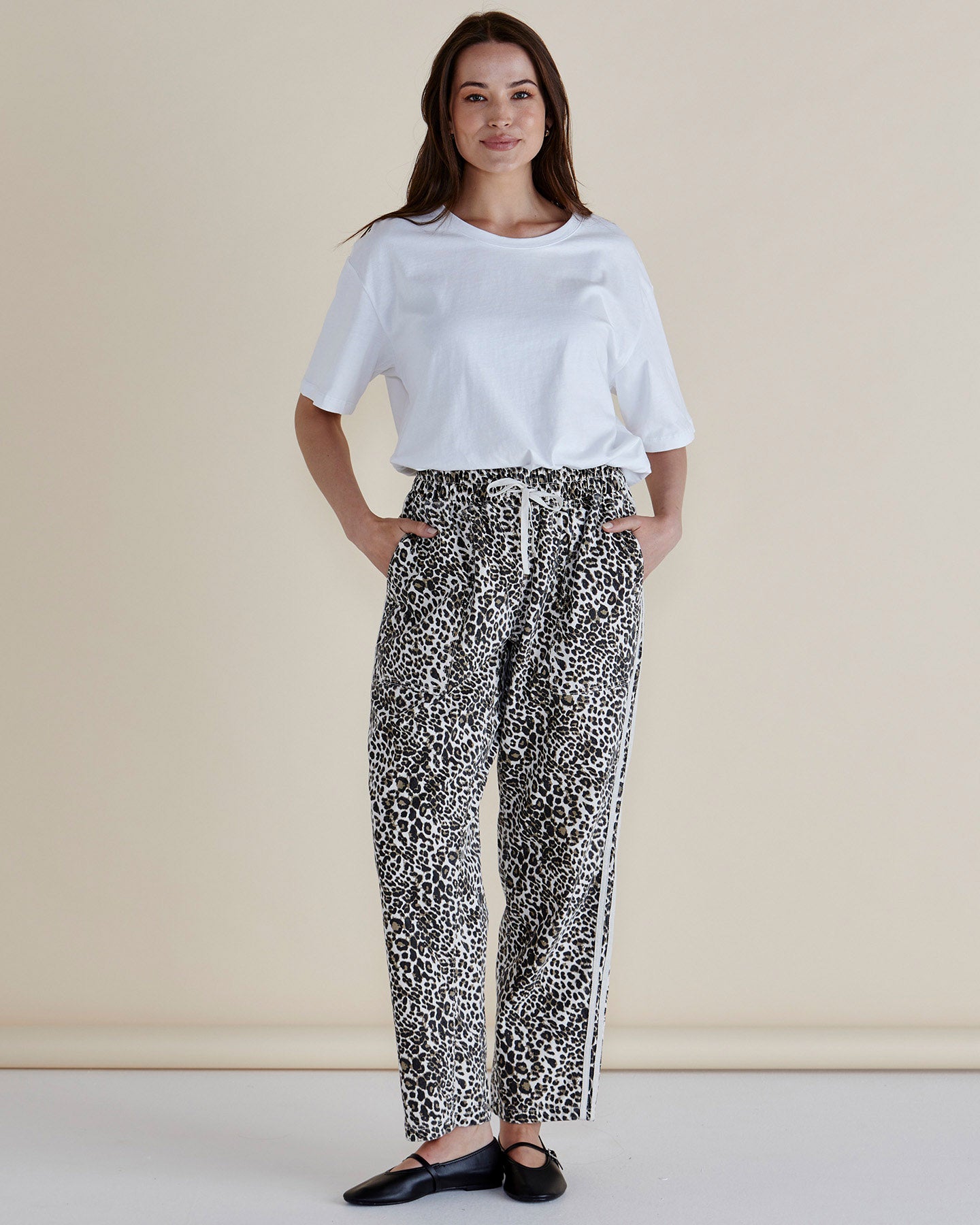 Quinn Animal Print Jogger by Betty Basics