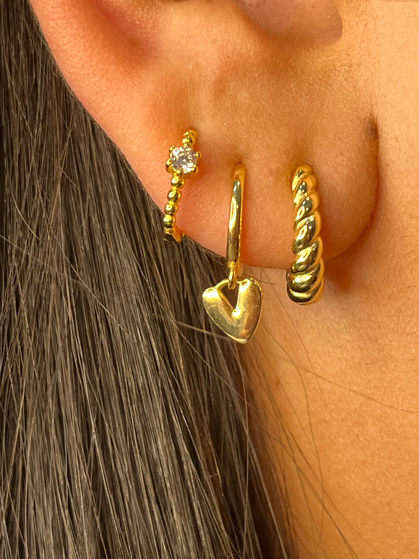 Lover Heart Huggie Earrings