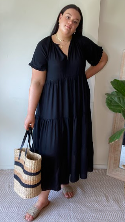 SAIJO Maxi Dress in Black