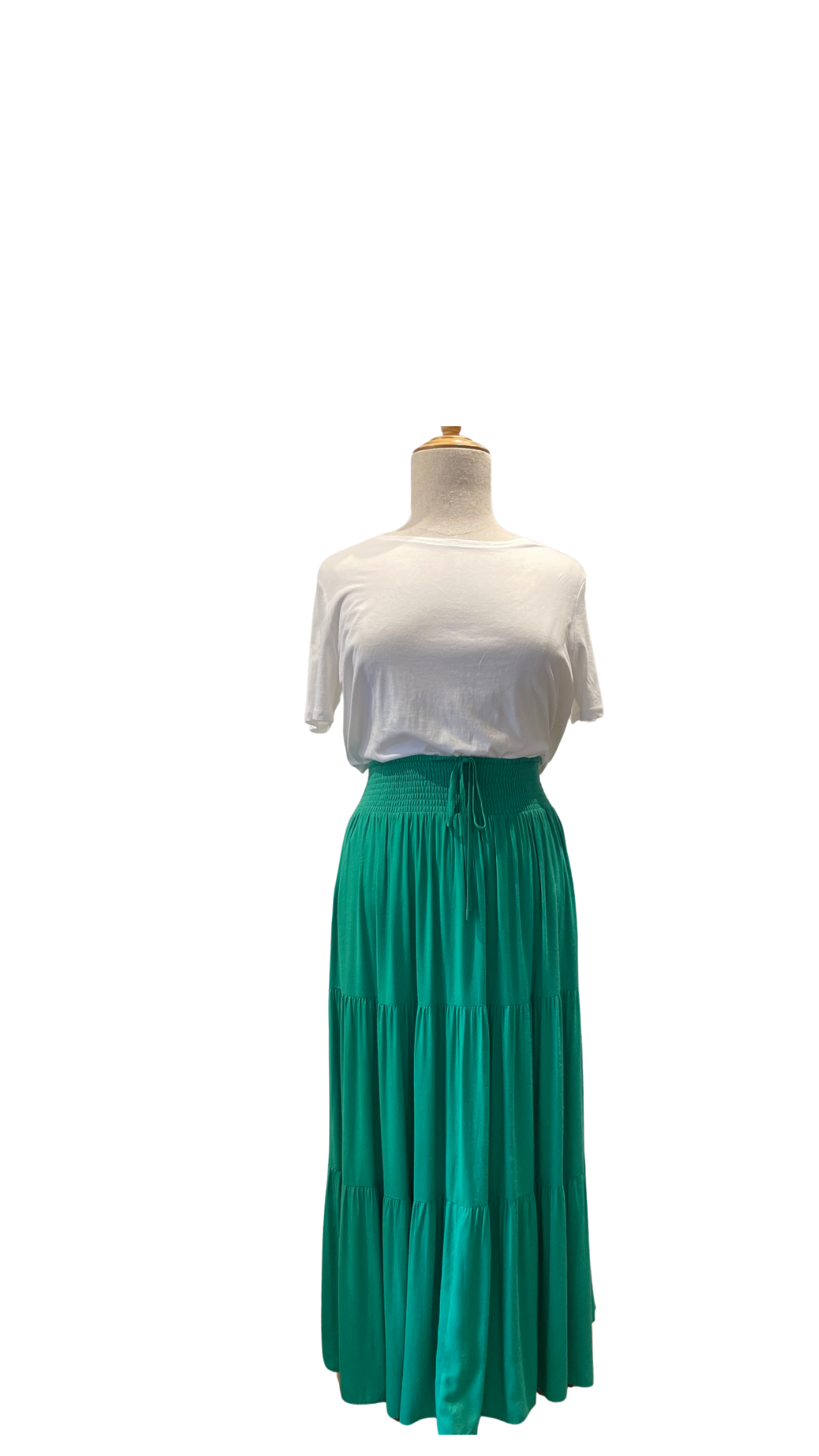 SAIJO Maxi Skirt in Green