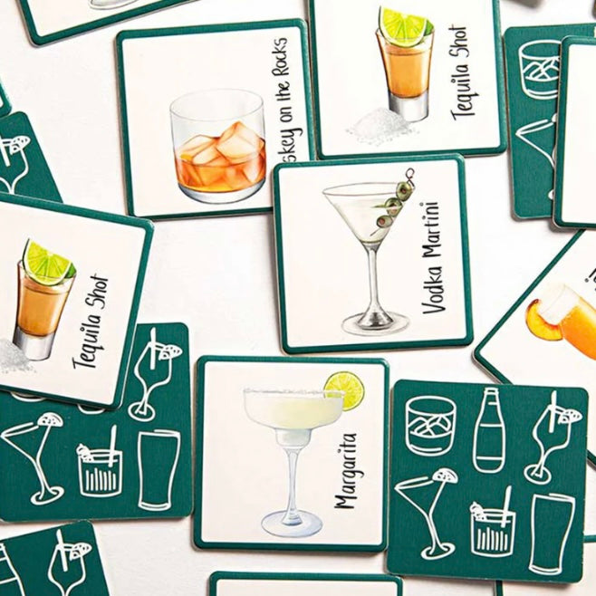 Alcoholic Drinks Memory Card Game