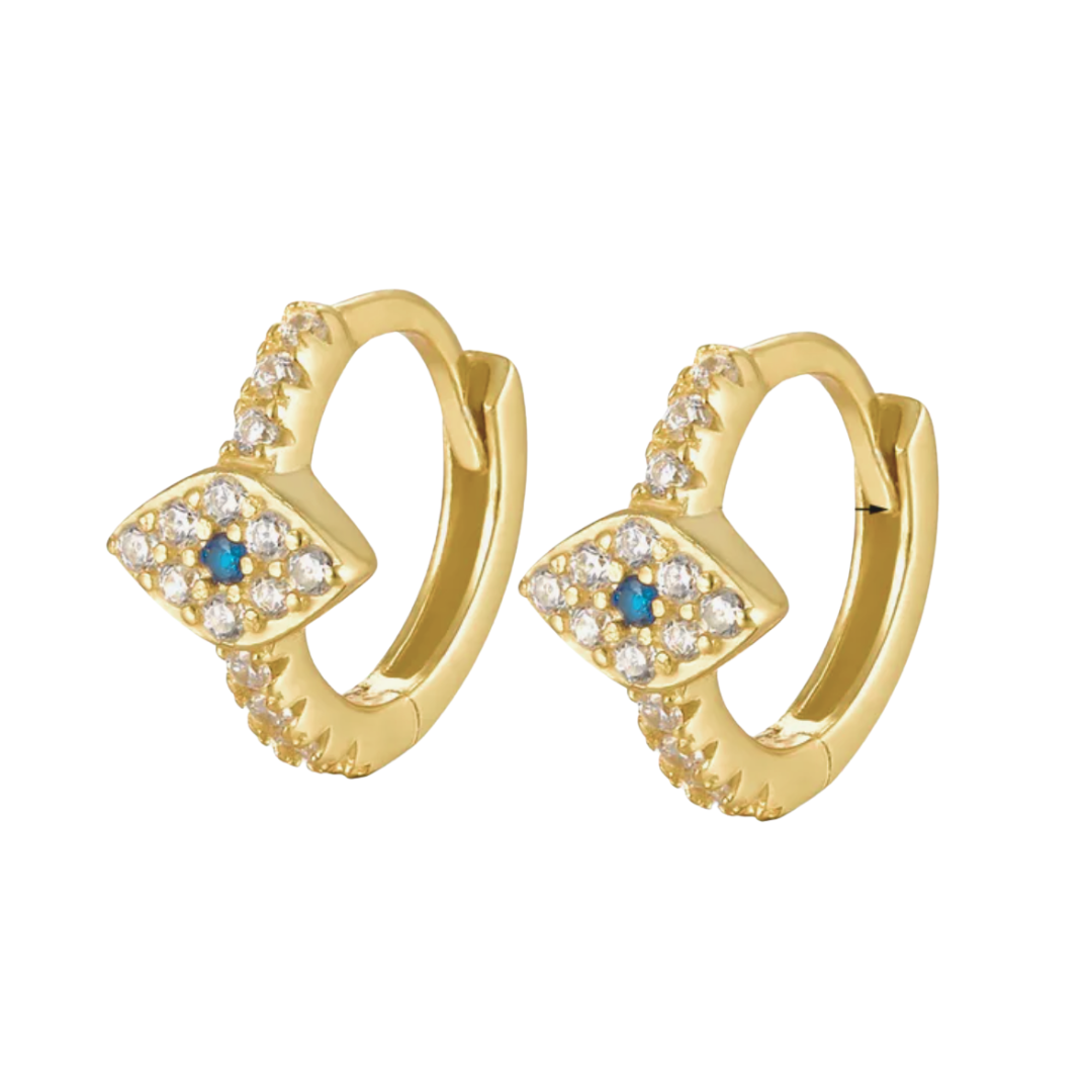Sofia Evil Eye Huggie Earrings