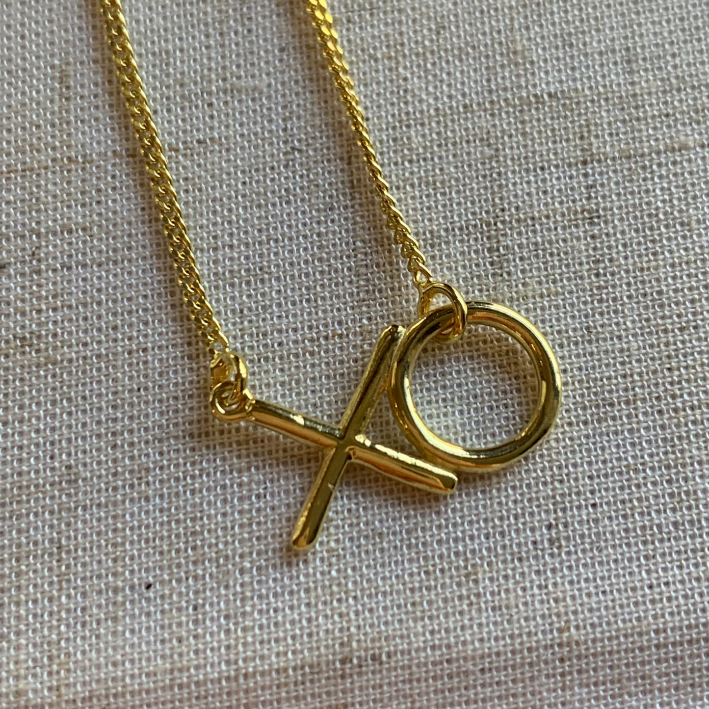 Kiss & Cuddle "XO" 18K Gold Vermeil Necklace