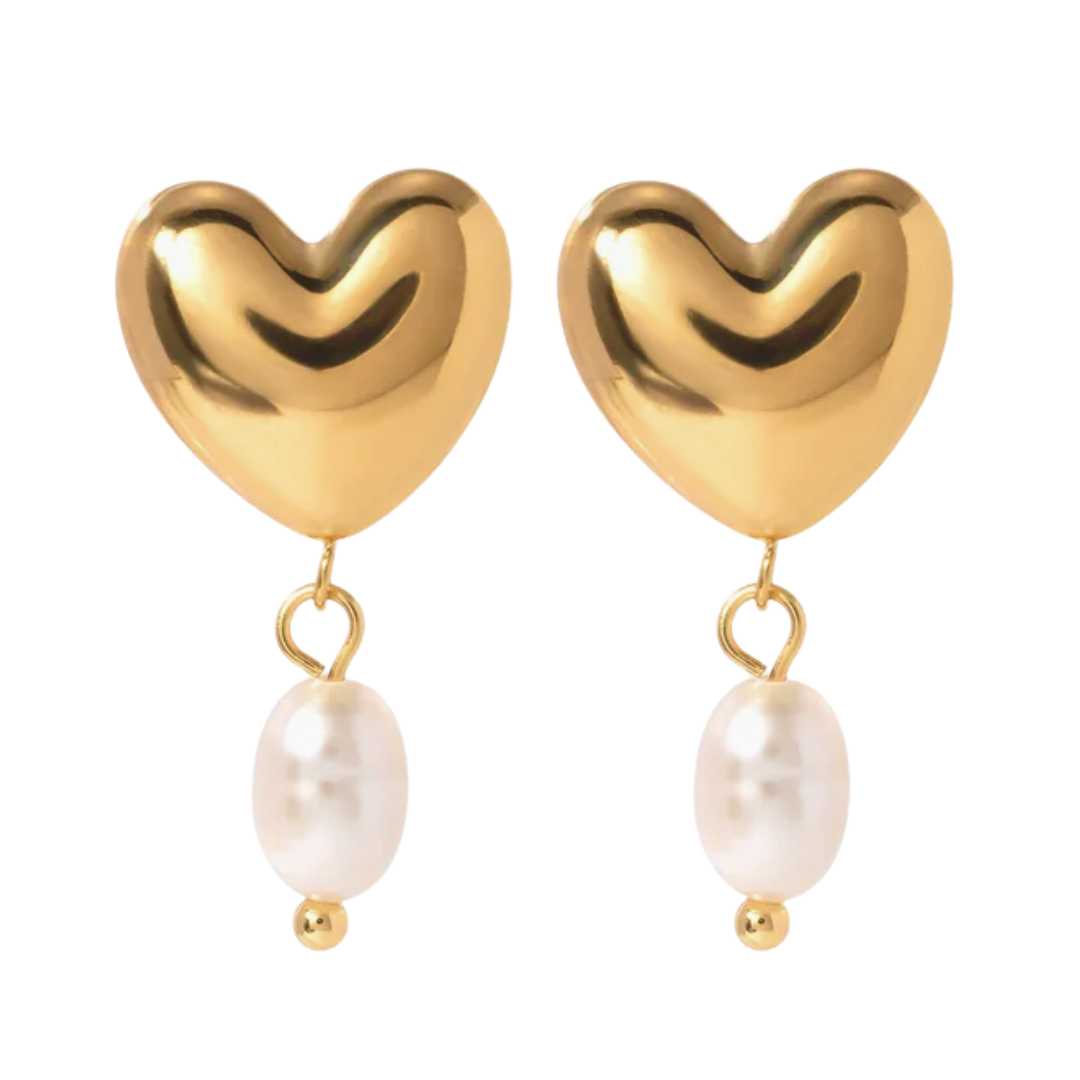 Amour Pearl Statement Stud Earrings