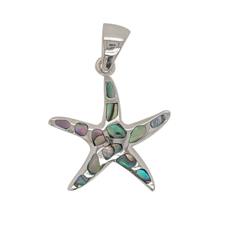 Starfish Paua Shell Pendant Necklace