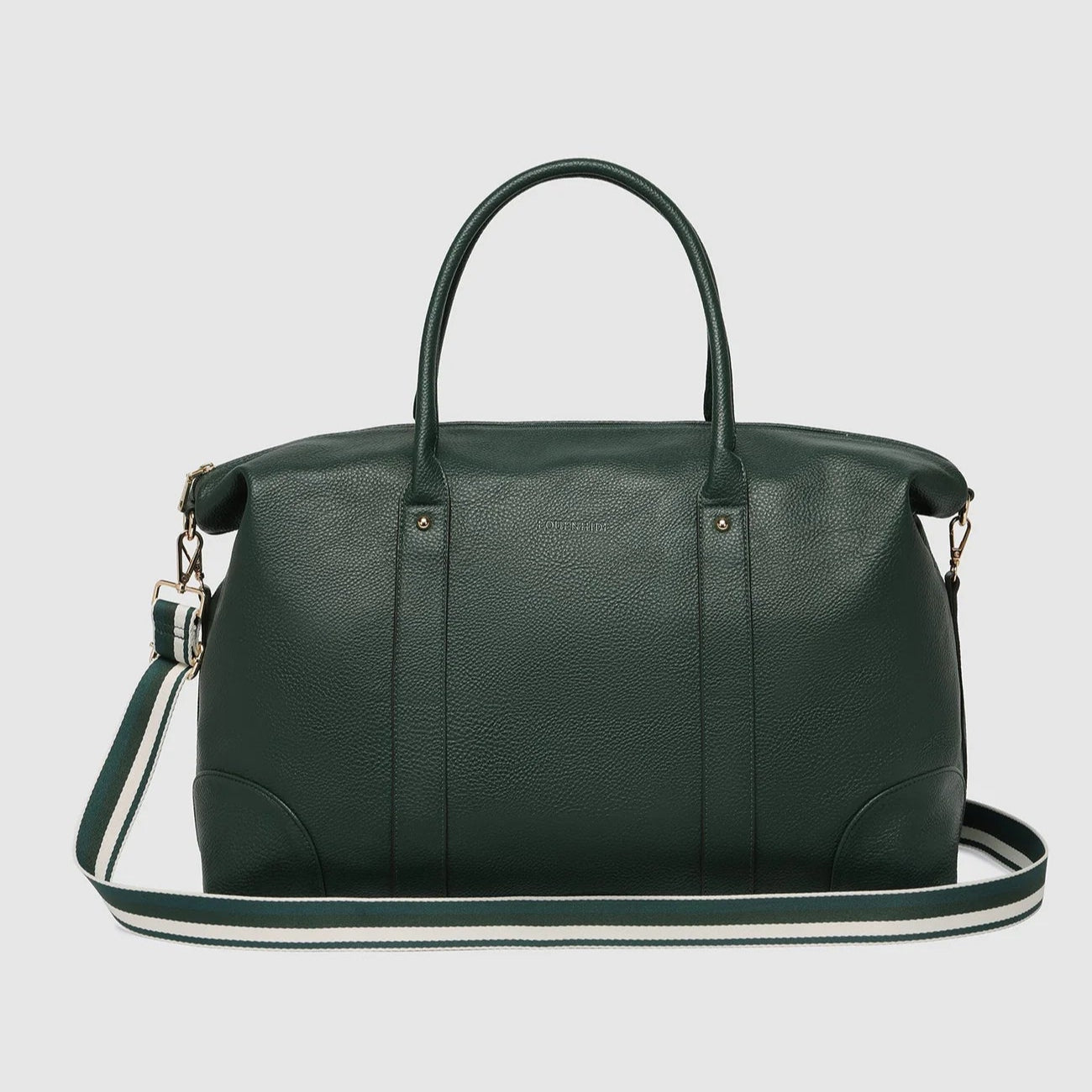 Alexis Weekender Travel Bag Forest Green Stripe