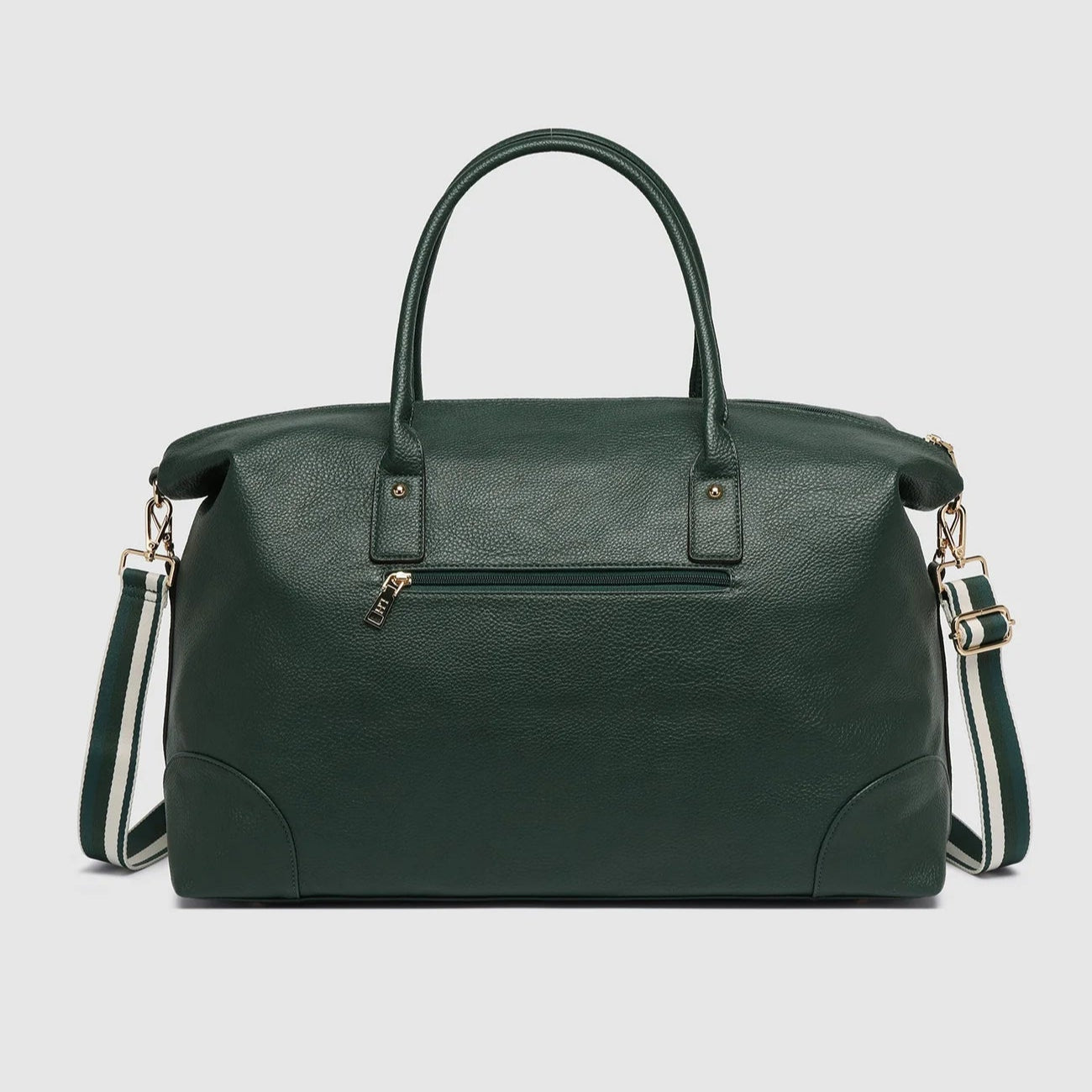 Alexis Weekender Travel Bag Forest Green Stripe