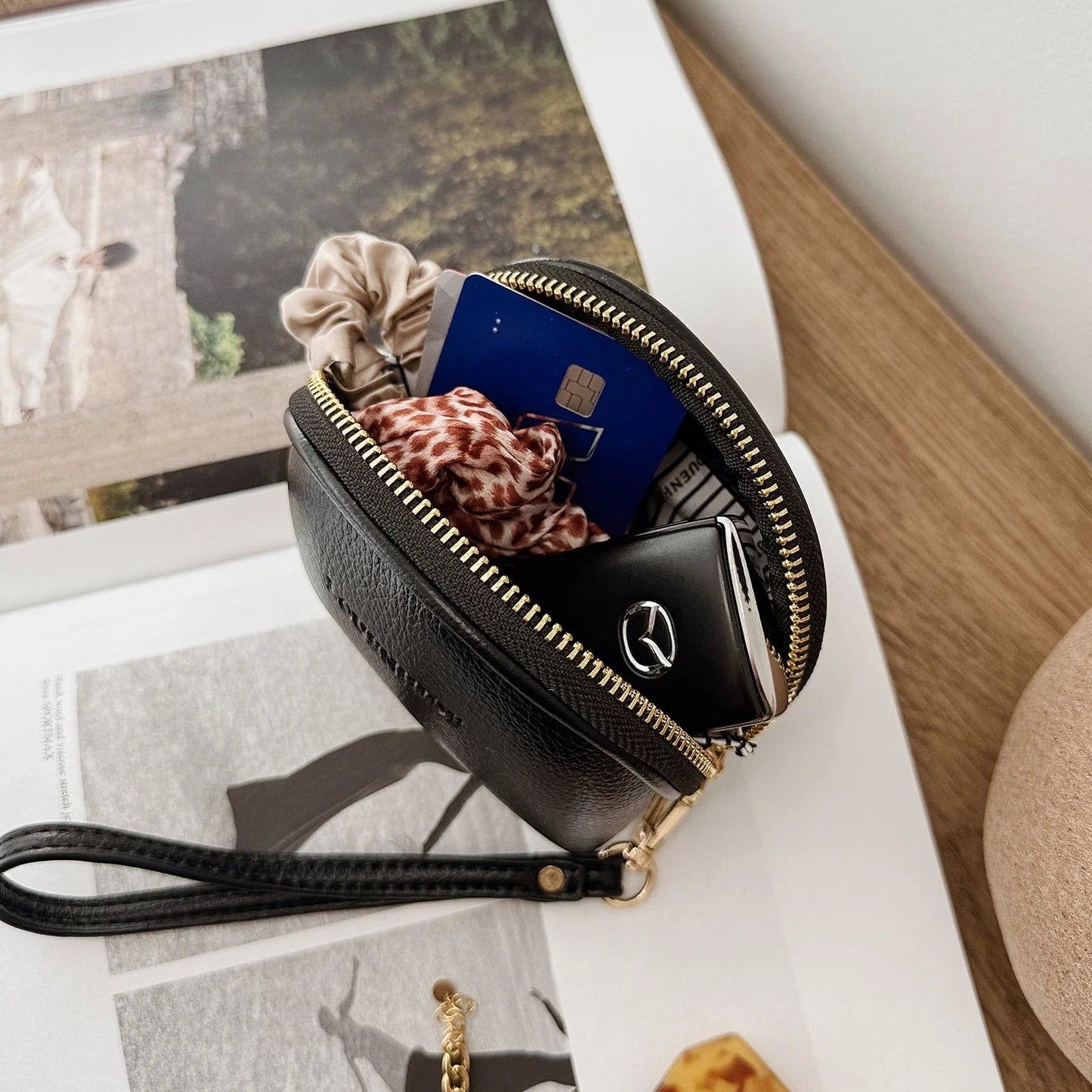 Paige Coin Purse in Black