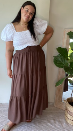 SAIJO Maxi Skirt in Black