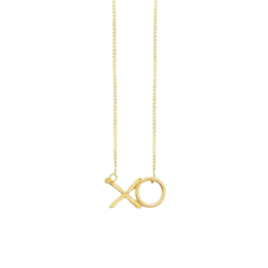 Kiss & Cuddle "XO" 18K Gold Vermeil Necklace