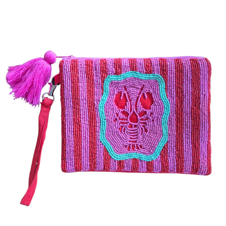 Lobster Beaded Clutch