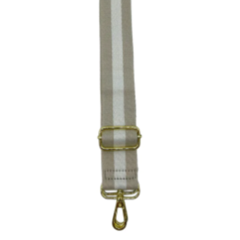 Handbag Strap Beige & White