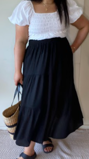 SAIJO Maxi Skirt in Black