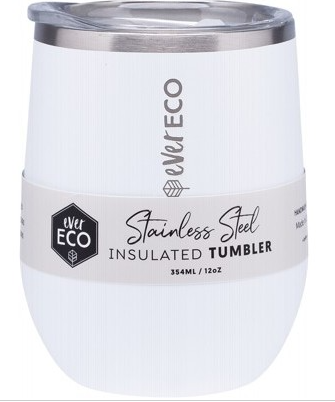 Ever Eco Insulated Wine Tumbler White 354mL