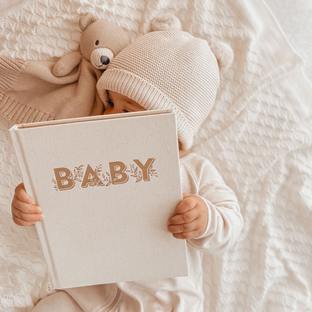 Mini Baby Memories Journal in Oatmeal (Boxed)