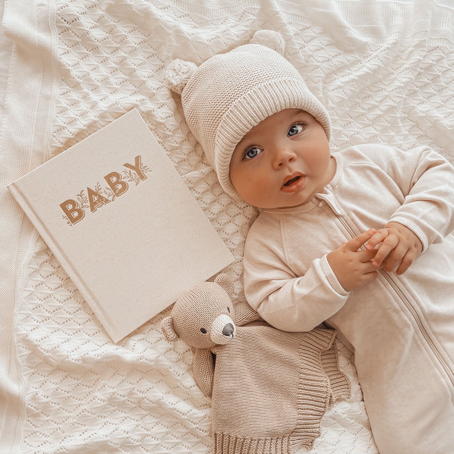 Mini Baby Memories Journal in Oatmeal (Boxed)