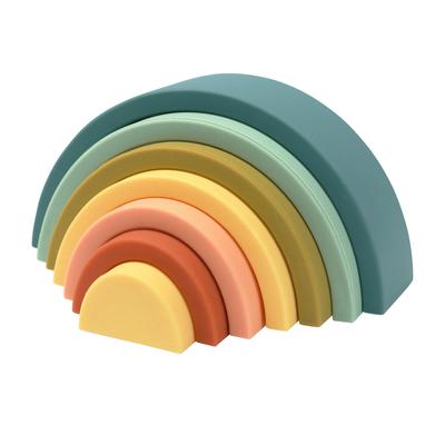 Silicone Rainbow Stacking Toy - Blueberry