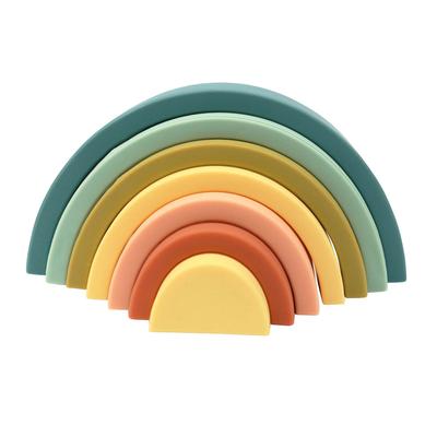 Silicone Rainbow Stacking Toy - Blueberry