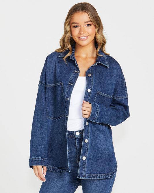 Jasmine Denim Jacket in Indigo Wash