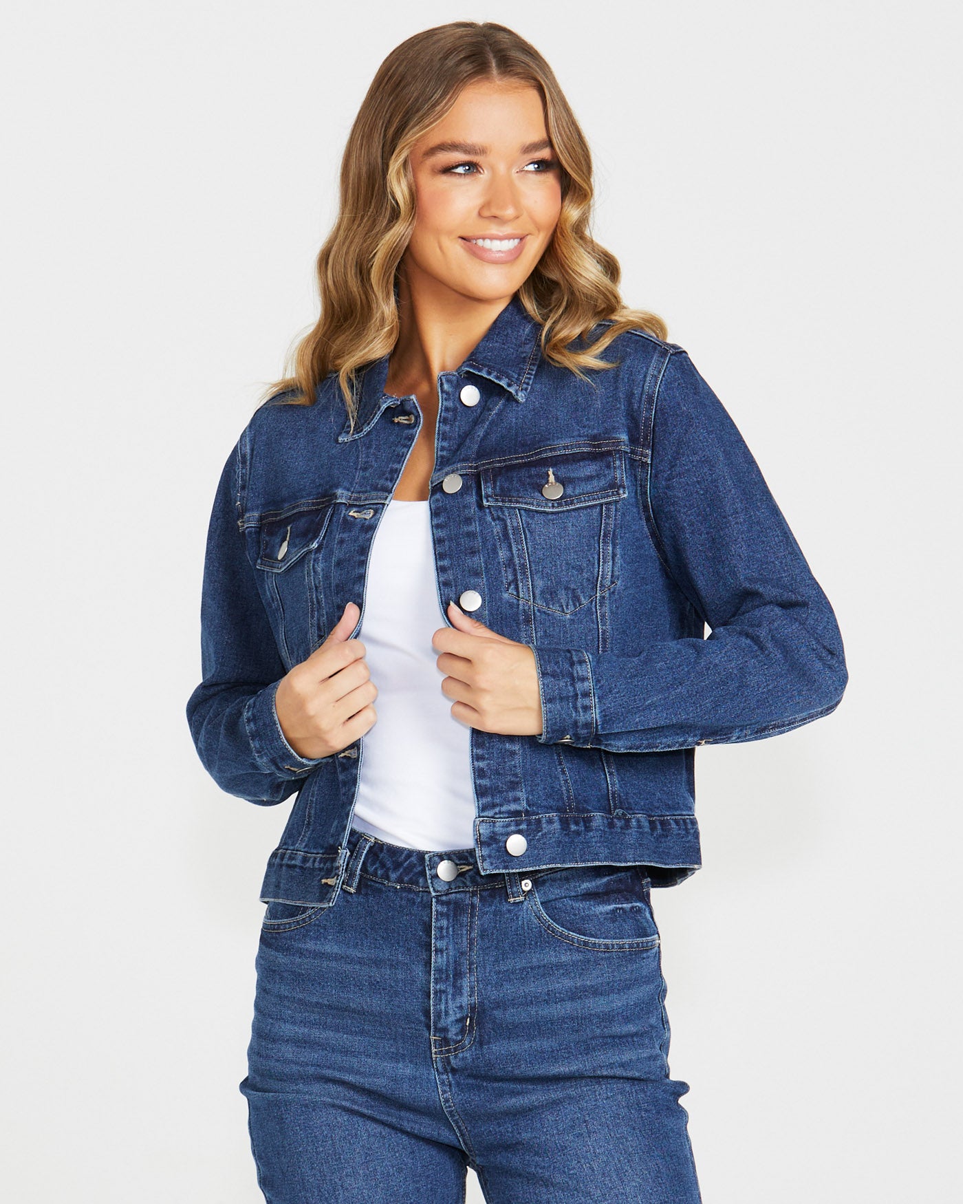 Darcy Denim Jacket in Indigo Wash Blue