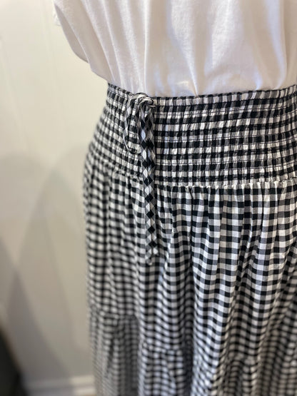 SAIJO Maxi Skirt in Gingham