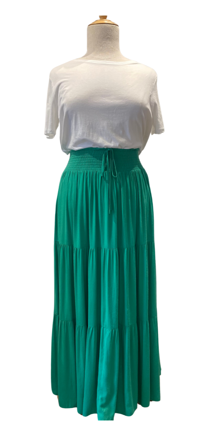 SAIJO Maxi Skirt in Green