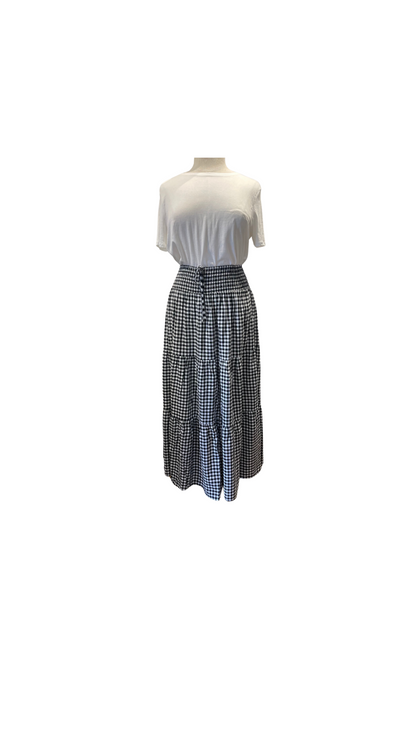 SAIJO Maxi Skirt in Gingham