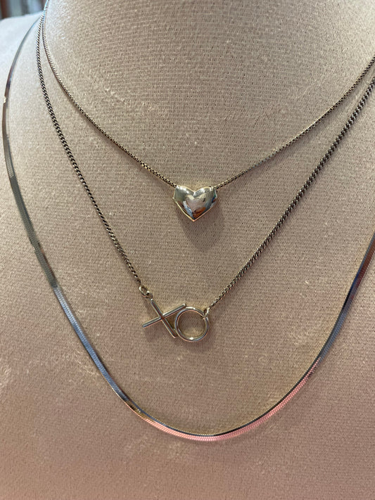Puff Heart Pendant Necklace