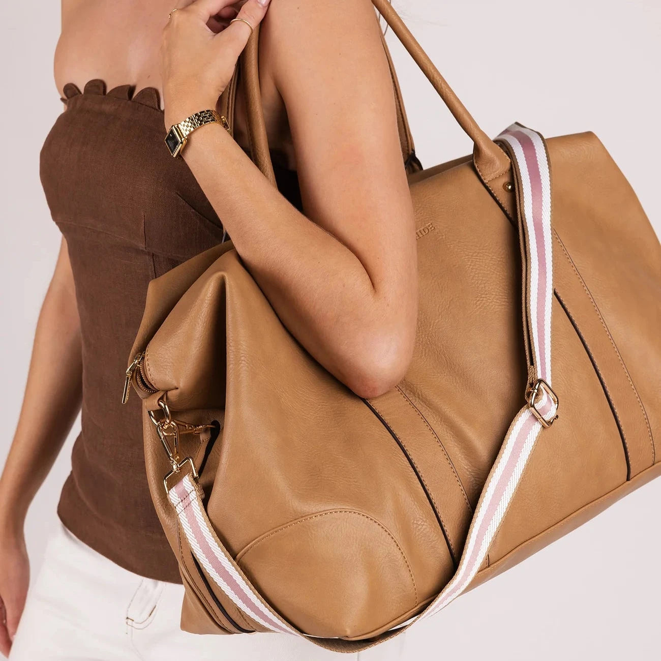 Alexis Weekender Travel Bag Camel Loloma Living