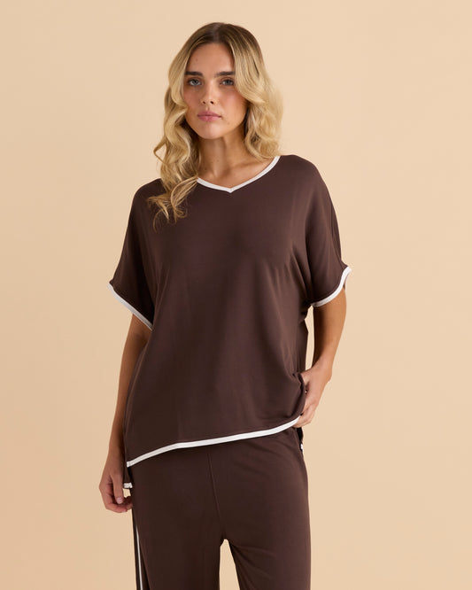 Clara Tee Chocolate by Betty Basics